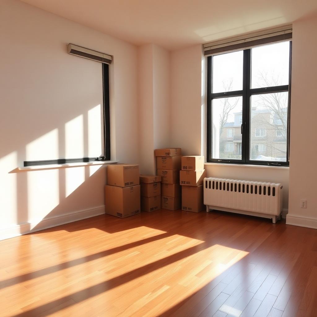 Freshly cleaned empty apartment ready for move out inspection