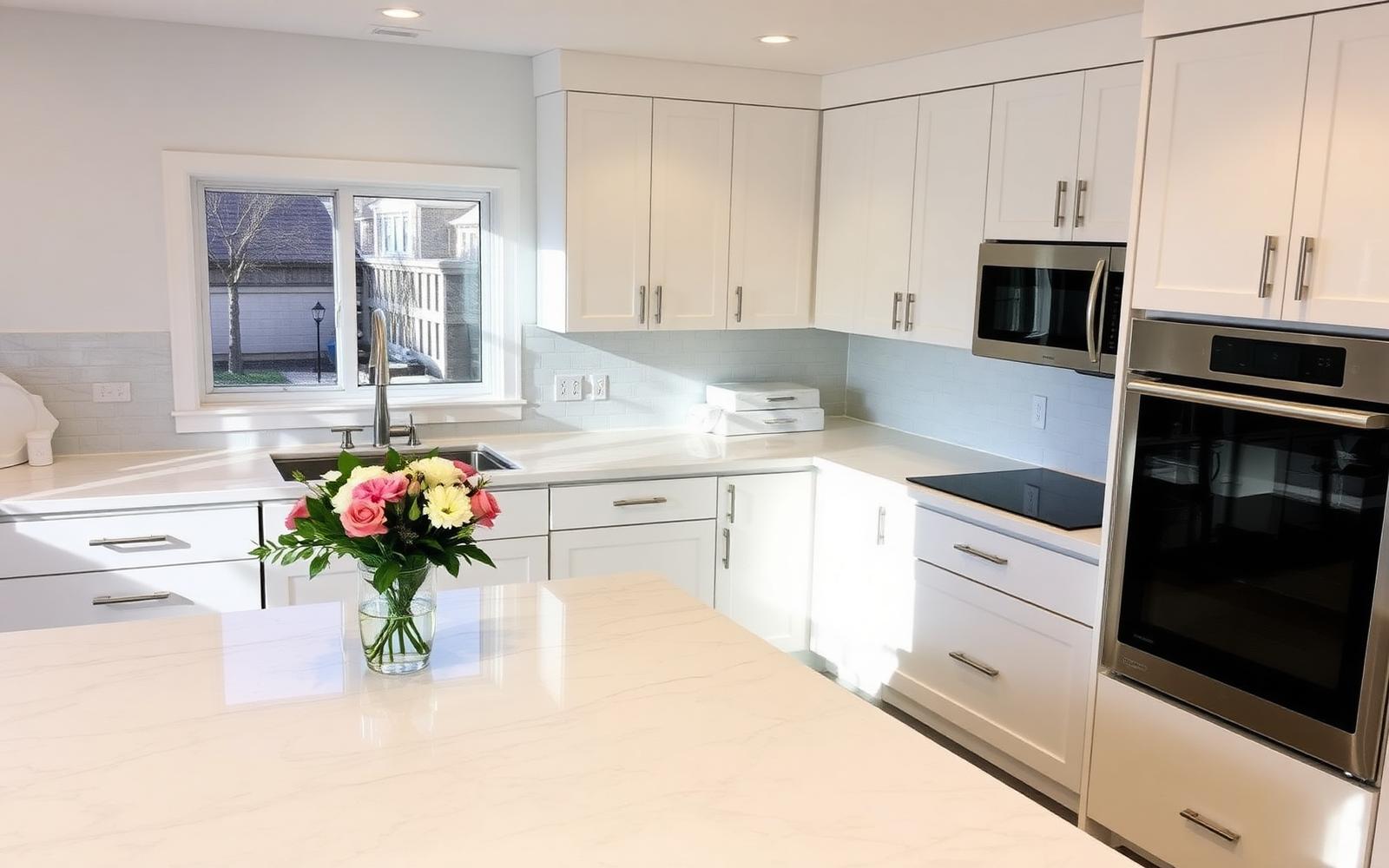Sparkling clean kitchen after residential deep cleaning service